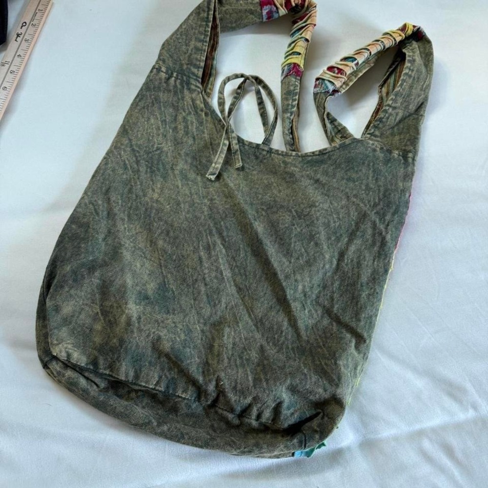 y2k patchwork crossbody bag  y2k patchwork boho sling bag one size - Picture 6 of 6